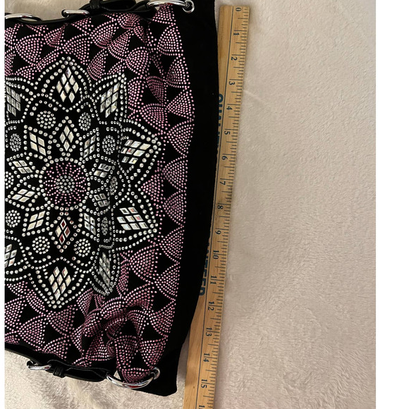 Glitz and Ears Boutique Flower Rhinestone Bling Hand Bag NEW - Picture 8 of 12